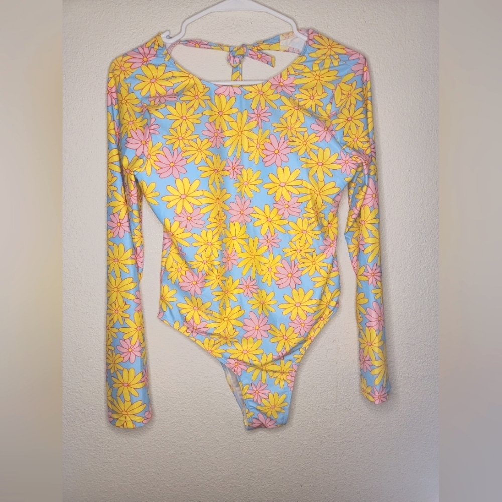 New Open Back Long Sleeve Swimsuit